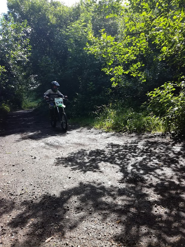 Riders on a trail