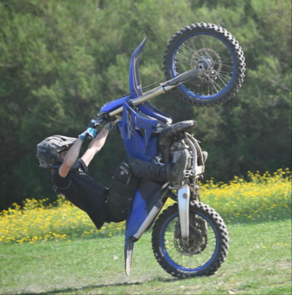 Riders on a trail